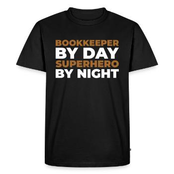 Comptable - T-shirt Premium bio Homme - noir - Devant - Nico (187cm)