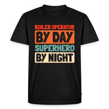 Boiler operators - Men's Premium Organic T-Shirt - black - Front - Nico (187cm)