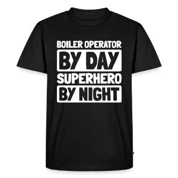 Boiler operators - Men's Premium Organic T-Shirt - black - Front - Nico (187cm)