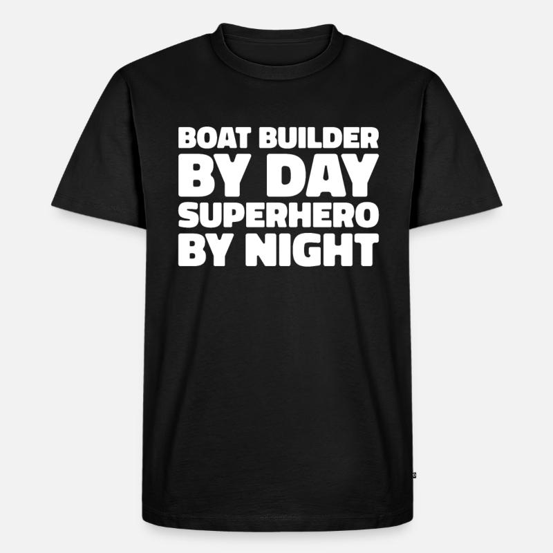 Bootsbauer - Männer Premium Bio T-Shirt - Schwarz