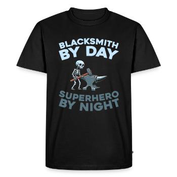 Forgeron métallurgiste - T-shirt Premium bio Homme - noir - Devant - Nico (187cm)