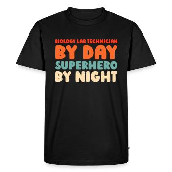Assistante de laboratoire en biologie - T-shirt Premium bio Homme - noir - Devant - Nico (187cm)