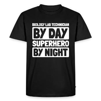 Assistante de laboratoire en biologie - T-shirt Premium bio Homme - noir - Devant - Nico (187cm)