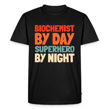 Biochemist - Men's Premium Organic T-Shirt - black - Front - Nico (187cm)