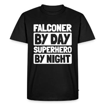 Fauconnier - T-shirt Premium bio Homme - noir - Devant - Nico (187cm)