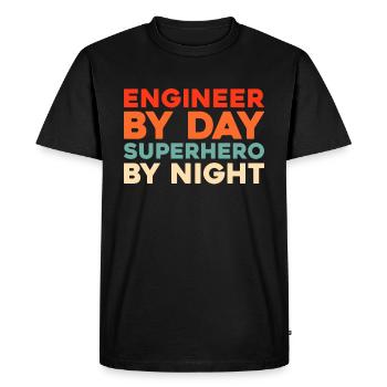 Engineer - Men's Premium Organic T-Shirt - black - Front - Nico (187cm)