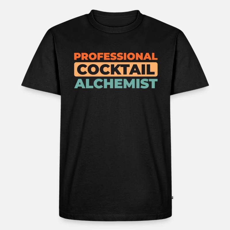 Barkeeper Bartender - Männer Premium Bio T-Shirt - Schwarz