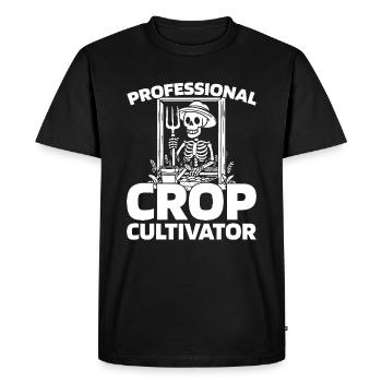 Agriculteur Agriculteur - T-shirt Premium bio Homme - noir - Devant - Nico (187cm)