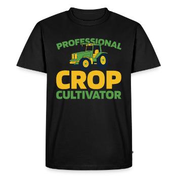 Agriculteur Agriculteur - T-shirt Premium bio Homme - noir - Devant - Nico (187cm)