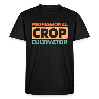 Agriculteur Agriculteur - T-shirt Premium bio Homme - noir - Devant - Nico (187cm)