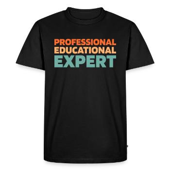 Pédagogue - T-shirt Premium bio Homme - noir - Devant - Nico (187cm)