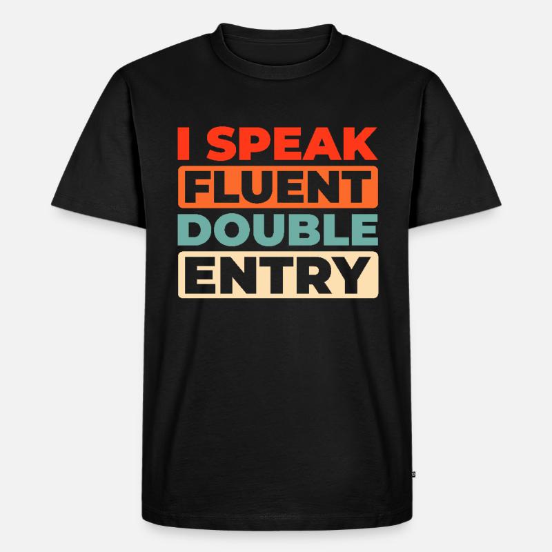 Buchhalter - Männer Premium Bio T-Shirt - Schwarz