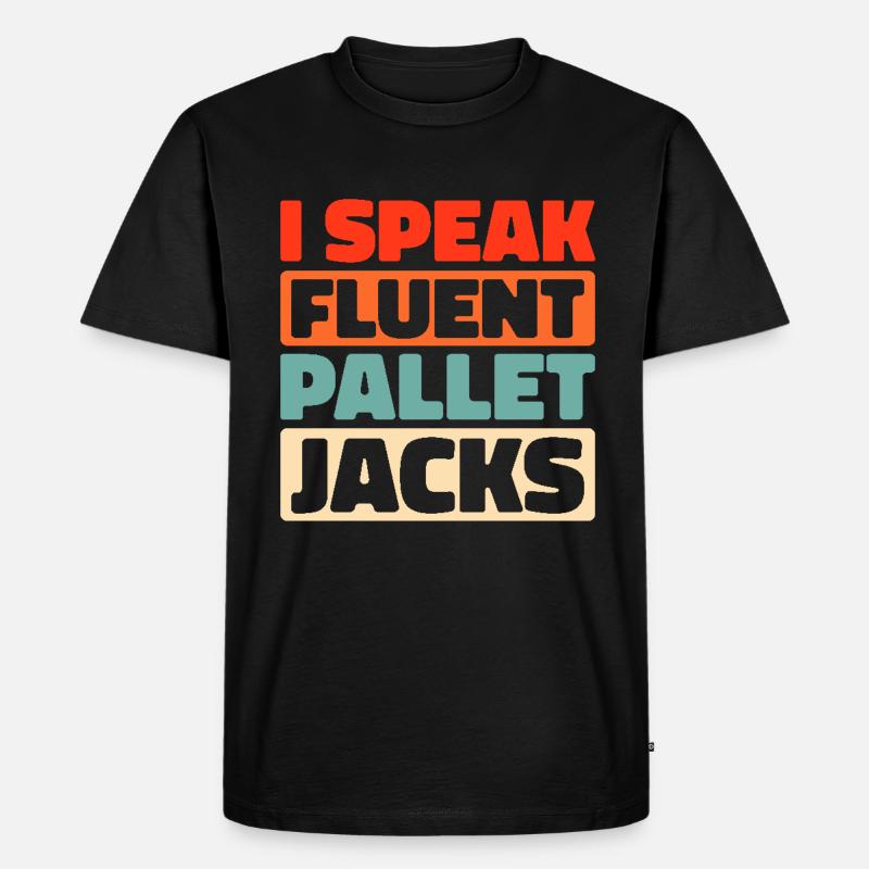 Gabelstapler Staplerfahrer - Männer Premium Bio T-Shirt - Schwarz