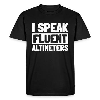 Flight Engineer - Men's Premium Organic T-Shirt - black - Front - Nico (187cm)