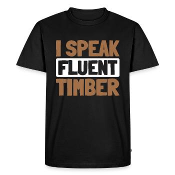 Wood chippers, forestry workers, lumberjacks - Men's Premium Organic T-Shirt - black - Front - Nico (187cm)