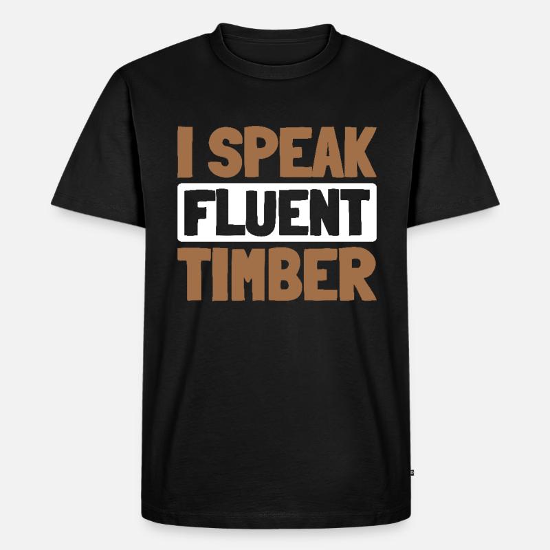 Holzhacker Forstarbeiter Holzfäller - Männer Premium Bio T-Shirt - Schwarz