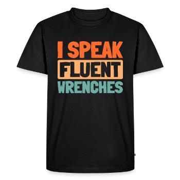 Fitter - Men's Premium Organic T-Shirt - black - Front - Nico (187cm)