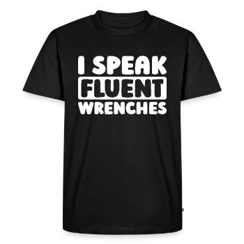 Fitter - Men's Premium Organic T-Shirt - black - Front - Nico (187cm)