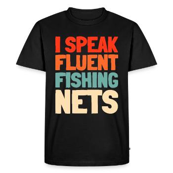 Fisherman - Men's Premium Organic T-Shirt - black - Front - Nico (187cm)