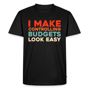 Contrôleur - T-shirt Premium bio Homme - noir - Devant - Nico (187cm)