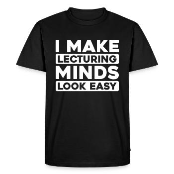 Professor - Men's Premium Organic T-Shirt - black - Front - Nico (187cm)