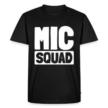 Biographer Kader - Men's Premium Organic T-Shirt - black - Front - Nico (187cm)