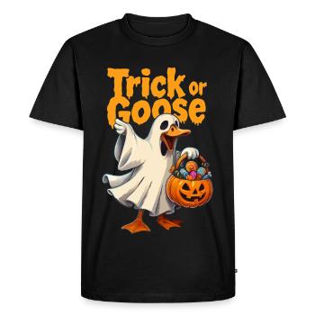Gans d’Halloween Trick or Goose - T-shirt Premium bio Homme - noir - Devant - Nico (187cm)