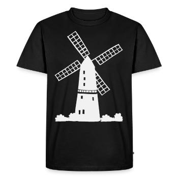 Windmill Holiday Holidays - Men's Premium Organic T-Shirt - black - Front - Nico (187cm)