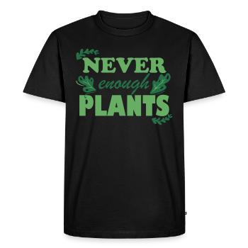 NEVER enough PLANTS - Plants Houseplants - Men's Premium Organic T-Shirt - black - Front - Nico (187cm)