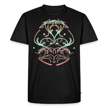 Ornements Motif Coloré - T-shirt Premium bio Homme - noir - Devant - Nico (187cm)
