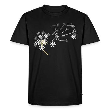 pusteblume 2 - Men's Premium Organic T-Shirt - black - Front - Nico (187cm)