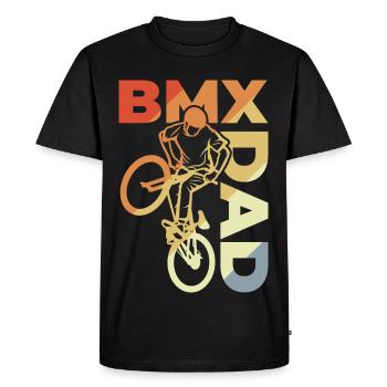 Papa BMX - T-shirt Premium bio Homme - noir - Devant - Nico (187cm)