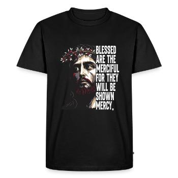 car on leur montrera miséricorde Jésus-Christ - T-shirt Premium bio Homme - noir - Devant - Nico (187cm)