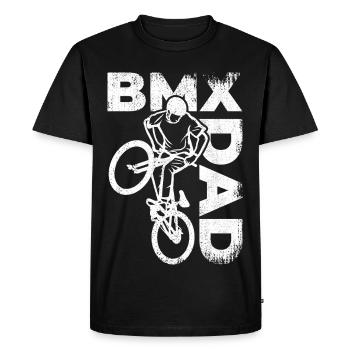 BMX Dad - Men's Premium Organic T-Shirt - black - Front - Nico (187cm)