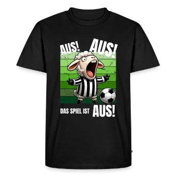 Football Joueur De Football Arbitre Terrain De Football Drôle - T-shirt Premium bio Homme - noir - Devant - Nico (187cm)