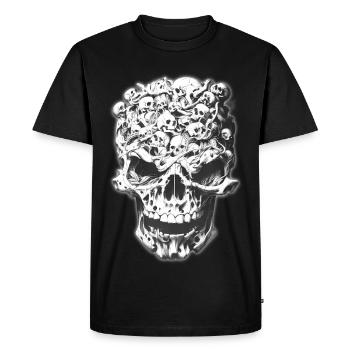 Crâne de crânes - T-shirt Premium bio Homme - noir - Devant - Nico (187cm)