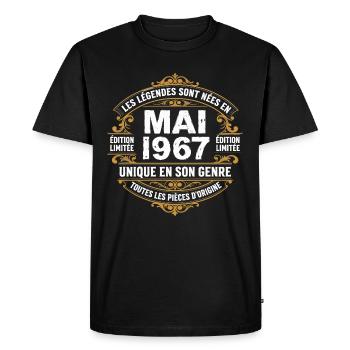May 1967  - T-shirt Premium bio Homme - noir - Devant - Nico (187cm)