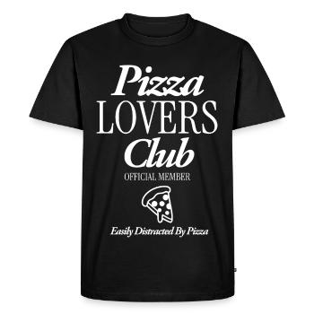 Club des amateurs de pizza - T-shirt Premium bio Homme - noir - Devant - Nico (187cm)
