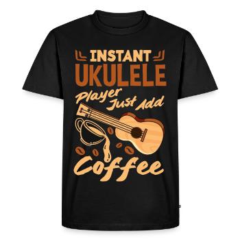 Funny Ukulele Designs and Sayings - Men's Premium Organic T-Shirt - black - Front - Nico (187cm)