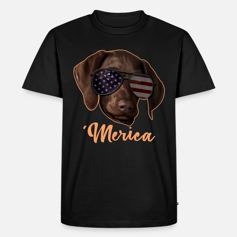 Merica Zeiger 4. Juli Geschenk - Männer Premium Bio T-Shirt - Schwarz