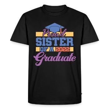 Fière sœur d’un diplômé de 2022 - Cadeaux de fin d’études - T-shirt Premium bio Homme - noir - Devant - Nico (187cm)