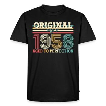 Original mai 1958 Vintage 1958 anniversaire 1958 - T-shirt Premium bio Homme - noir - Devant - Nico (187cm)