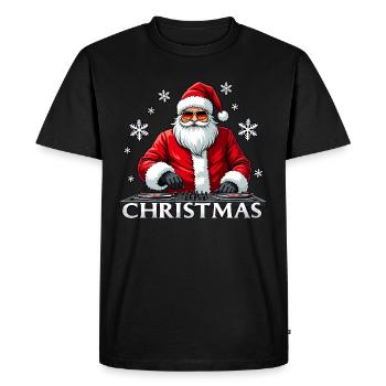 DJ Père Noël Père Noël Drapeau allemand - T-shirt Premium bio Homme - noir - Devant - Nico (187cm)