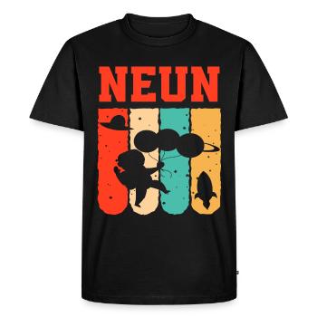 Astronaut 9th Birthday Space Boy Gift - Men's Premium Organic T-Shirt - black - Front - Nico (187cm)