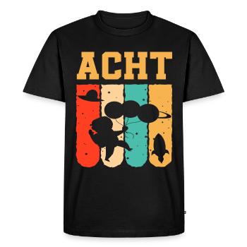 Astronaut 8th Birthday Space Boy Gift - Men's Premium Organic T-Shirt - black - Front - Nico (187cm)
