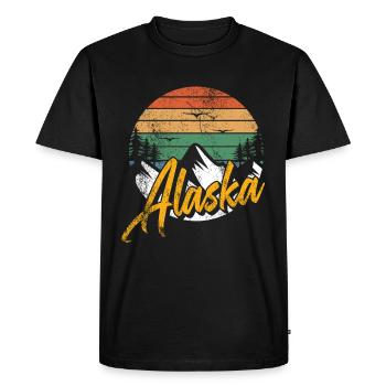 Alaska - Men's Premium Organic T-Shirt - black - Front - Nico (187cm)