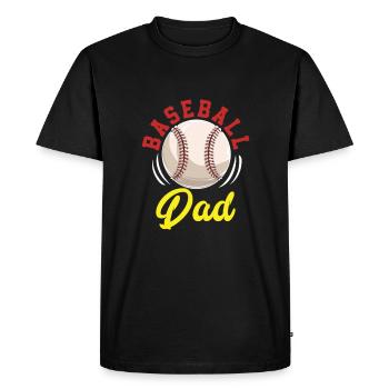 Papa de baseball - T-shirt Premium bio Homme - noir - Devant - Nico (187cm)