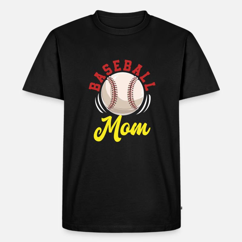 Baseball Mama - Männer Premium Bio T-Shirt - Schwarz