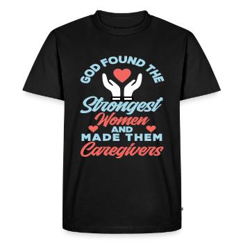 Aidante Femme forte - T-shirt Premium bio Homme - noir - Devant - Nico (187cm)