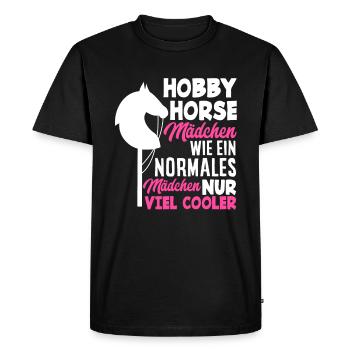 Hobby Horse Hobby Horsing Girls - Men's Premium Organic T-Shirt - black - Front - Nico (187cm)